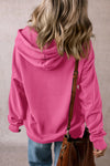 Drawstring Dropped Shoulder Long Sleeve Hoodie