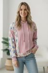 Sweet Spring Blossoms Color Block Hoodie