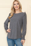 Smoky Sweetheart Ruffled Blouse