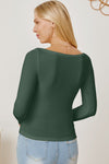 Square Neck Long Sleeve T-Shirt