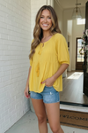 The Bee's Knees Yellow Peplum