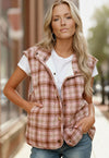Pretty in Plaid Quilted Puffer Vest