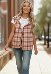 Pretty in Plaid Quilted Puffer Vest