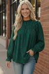 Wildwood Check Green Smock