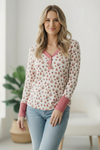 Blushing Meadows Thermal Henley Top
