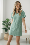 Got Green Light Textured Lounge Dress