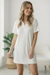 Ready to Roll Ivory Textured Lounge Dress