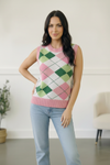 Sugarplum Argyle Sweater Vest