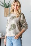 One Wild Rose Olive Cozy Sweater