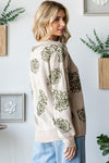 One Wild Rose Olive Cozy Sweater