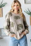 One Wild Rose Olive Cozy Sweater