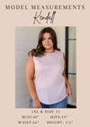 plus size models sizing chart with measurements