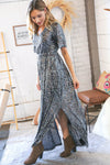 sequin half sleeve empire waist maxi dress, party dress, modest dresses for women plus