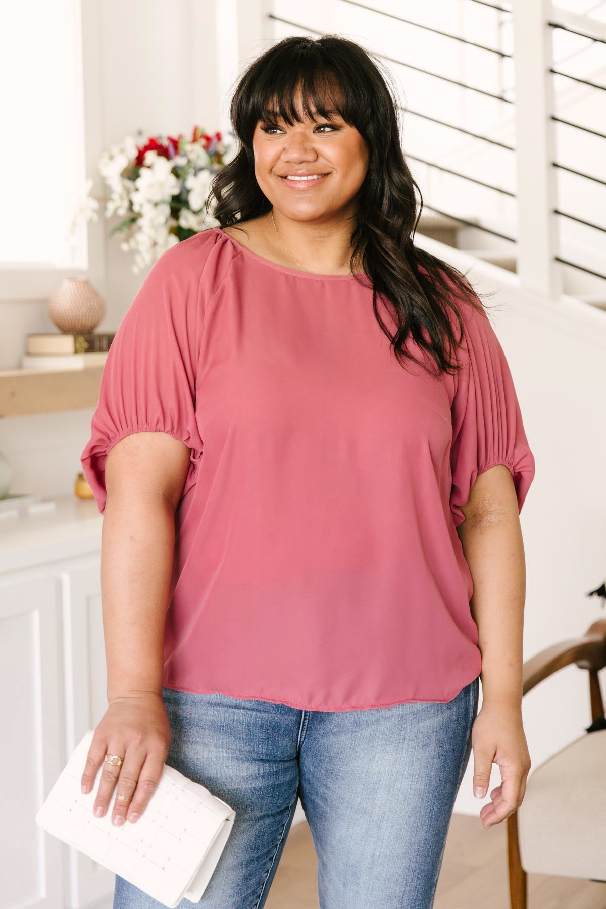 Audrey Top In Dusty Rose