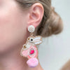 PREORDERL Bunny Seed Bead Statement Earrings