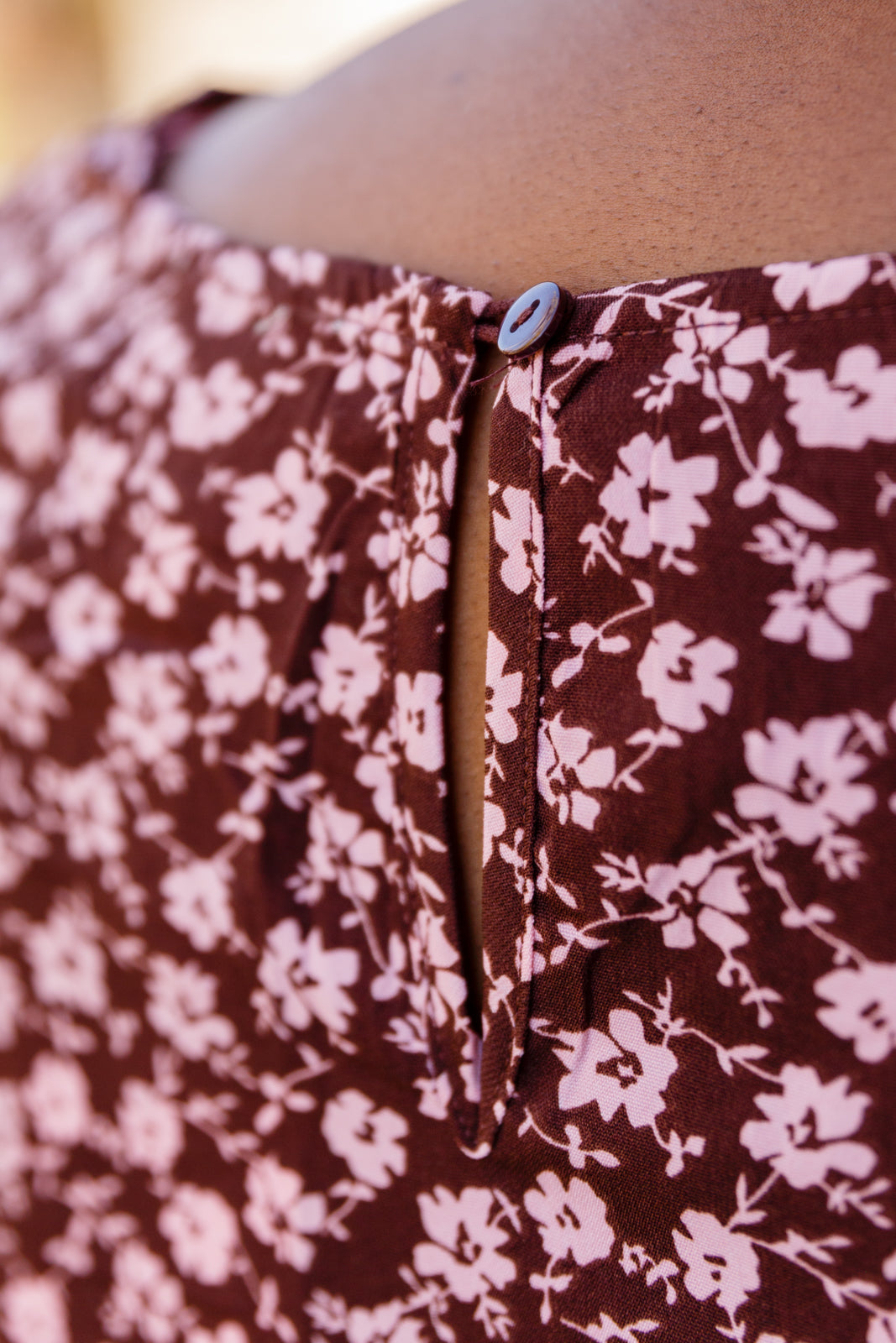brown pink floral waist tie dress, modest clothing, modest dresses, modest dresses plus sized