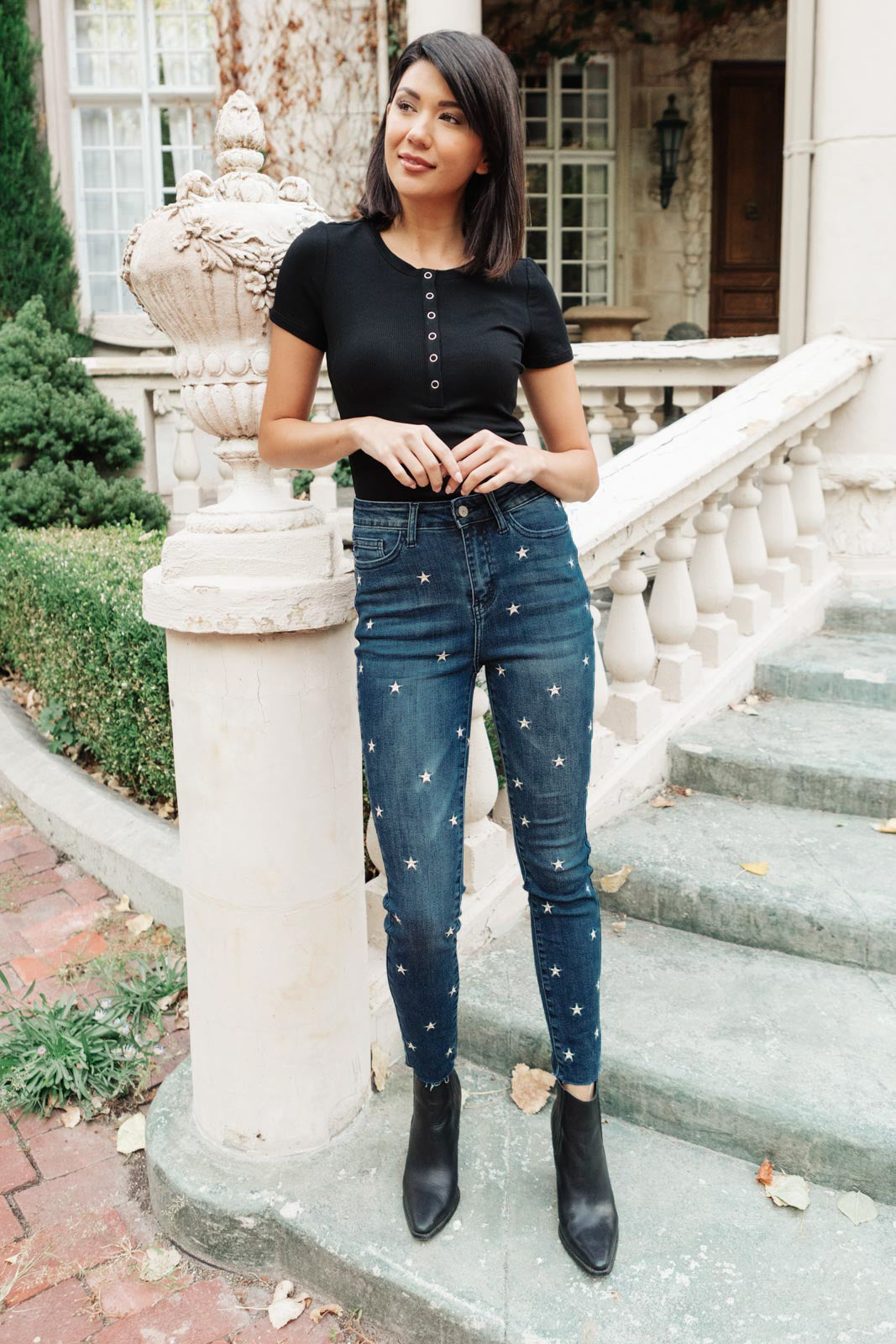 star skinny dark judy blue jeans, modest clothing, modest clothes