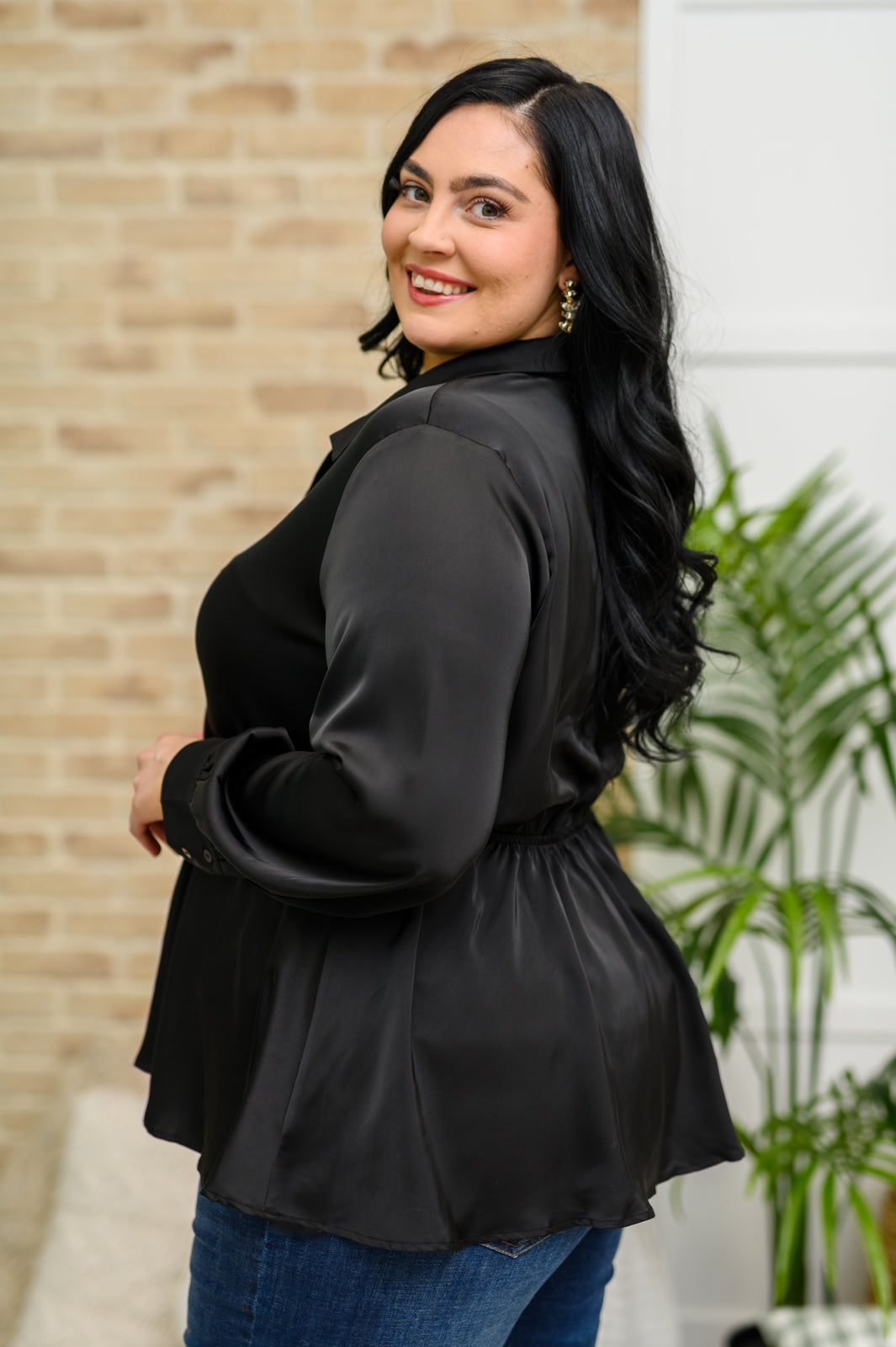 black blouse button up flare bottom, modest clothing, modest clothes, plus sized womens clothes