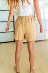 sandy brown beach shorts, modest clothing, modest clothes