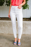 Talia High Waisted White Skinny Jeans