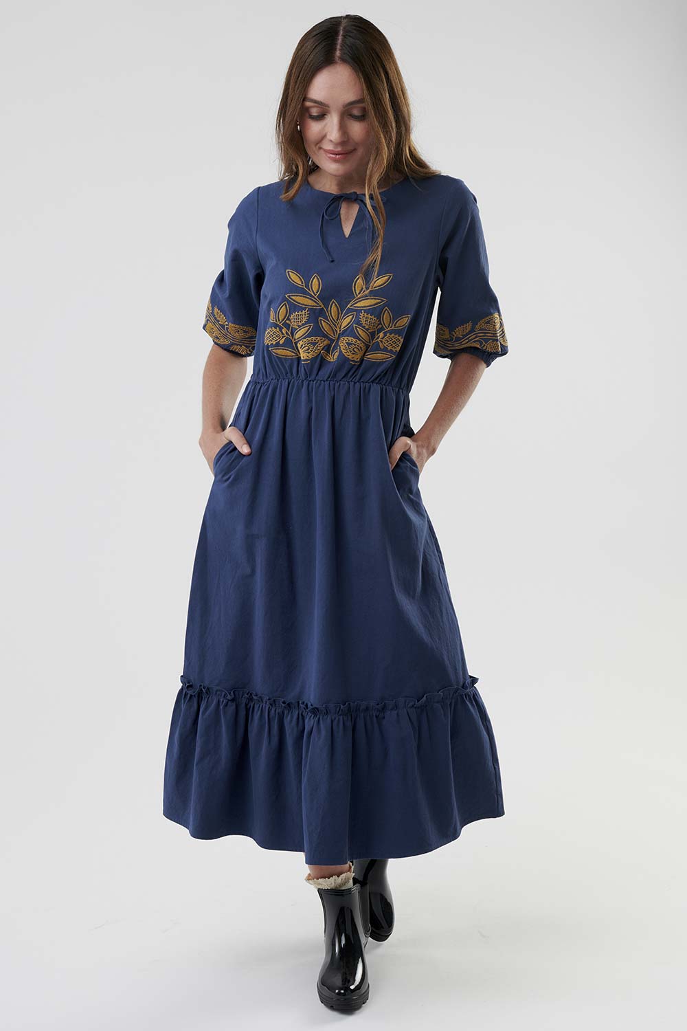 Debby Embroidered Dress – ModestPop.com