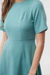 A-line Knee Length Mint Dress, Modest Dresses, Modest Clothes Women Plus