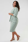 Mint 3/4 Sleeve Pencil Dress, Modest Dresses, Modest Clothes Women Plus